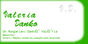 valeria danko business card